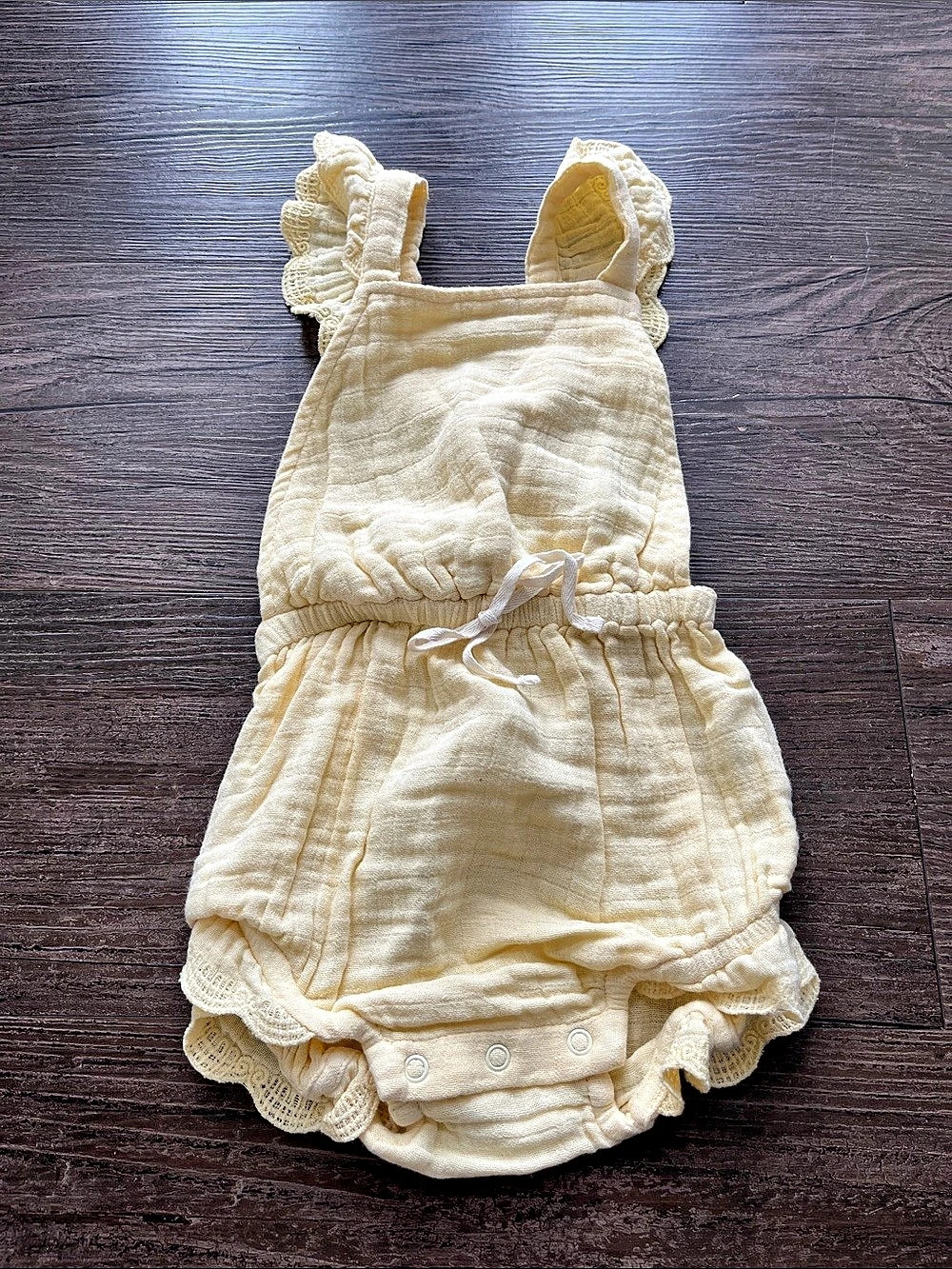 Jamie Kay Muslin Lace Playsuit Baby Romper Yellow 3T